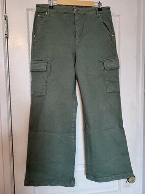 LOFT Green Denim Pants Size 14